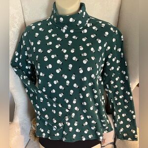 Turtleneck, ladies top, winter snowmen
